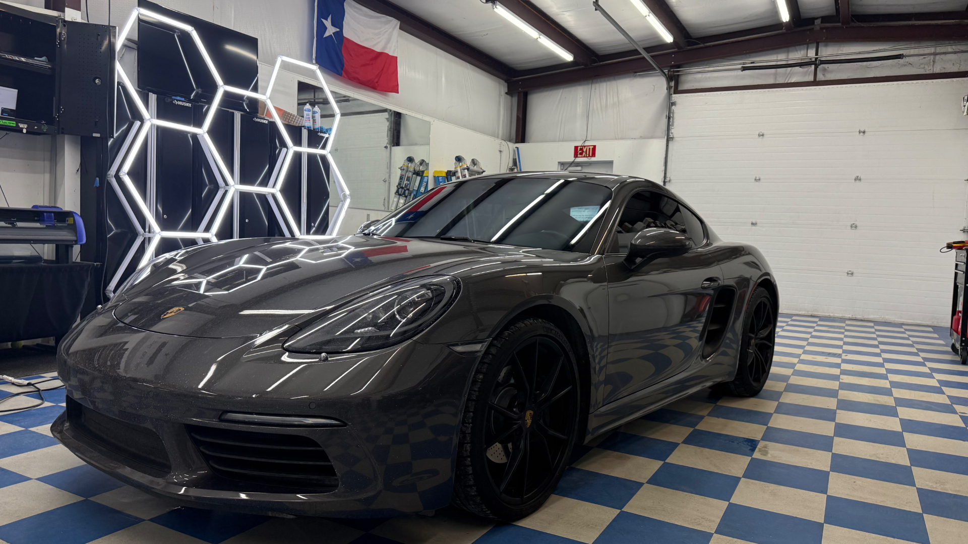 Professional automotive window tinting on vehicle in Dallas