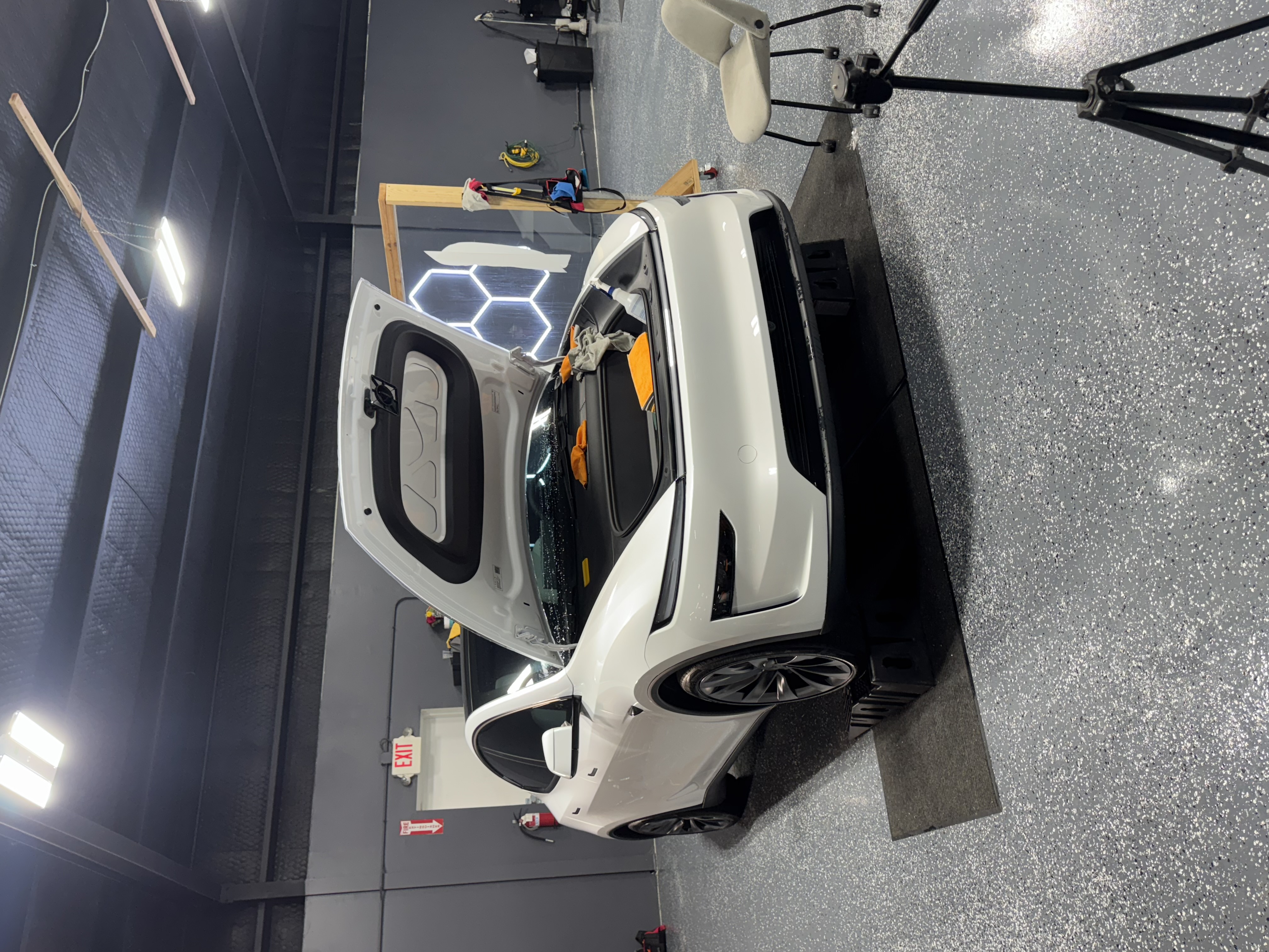 XPEL paint protection film on a Tesla in Rockwall TX